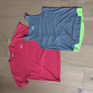 Under Armor | Set Of Two Workout Shirts, One Short Sleeve And One Tank Top